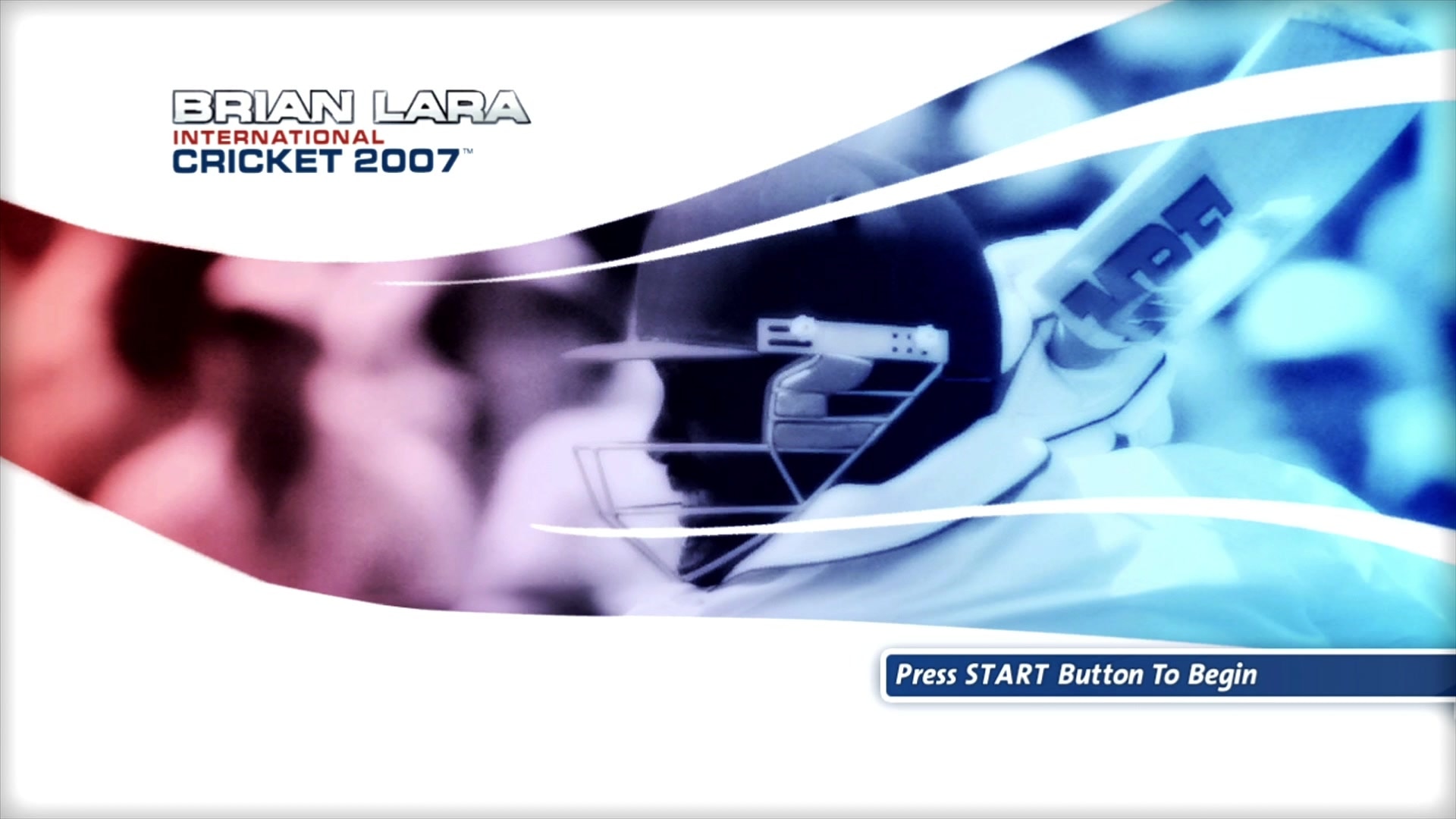 Brian Lara International Cricket 2007 title screen for Xbox 360